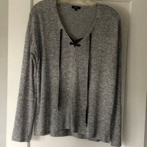 RAILS, pullover size small,oversized women’s top.‎ V neck, melange grey. NWOT